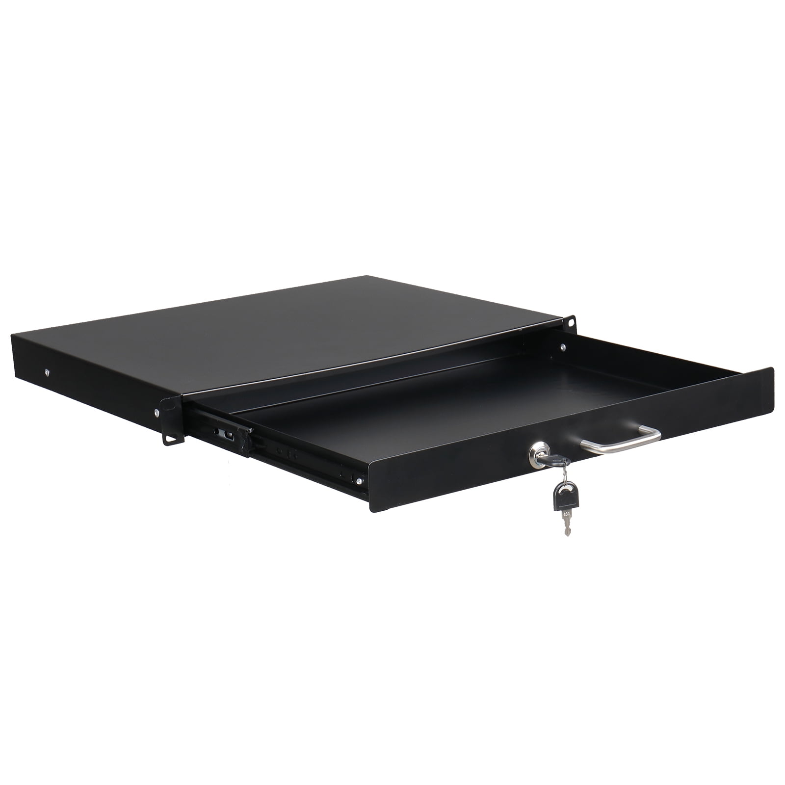 Ktaxon 1U Rack Mount DJ Locking Lockable Deep Drawer, 19 Inch Server ...