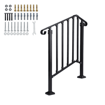 Cement Step Railing ToppiJoy 33.5in N-Shaped Side Mount Stair Railing, Stair Railing for ...