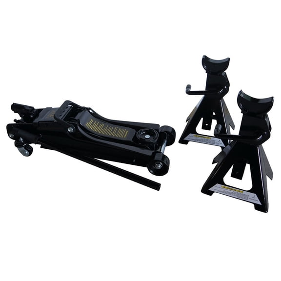 Ktaxon 2.5 Ton Hydraulic Floor Jack Combo with 2 Jack Stands & Repair Kit, 3.3"-15" Lift