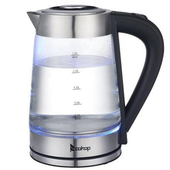Ktaxon 2.5L Electric Glass Hot Water Kettles Coffee Tea,Silver