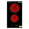 thumbnail image 1 of Ktaxon 2 Burners Electric Ceramic Cooktop 20 inch, 220-240V Plug Flat Top Stove, Multi-function Elecric Stovetop w/9 Heating Level, Timer & Kid Safety Lock, Sensor Touch Control, Timer Setting, 3000W, 1 of 10