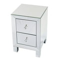 thumbnail image 1 of Ktaxon 2-Drawer Mirrored End Table Nightstand Glass Bedside Table Furniture for Bedroom, Living Room, Silver - 11.81"L x 11.81"W x 19.69"H, 1 of 10
