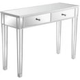 thumbnail image 1 of Ktaxon 2-Drawer Mirrored Vanity Makeup Table - Mirrored Console Desk Vanity Furniture Nightstand Glass Bedside Table, Silver, 1 of 7