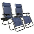 thumbnail image 1 of Ktaxon 2 Outdoor Zero Gravity Lounge Chair Beach Patio Pool Yard Folding Recliner Blue, 1 of 9
