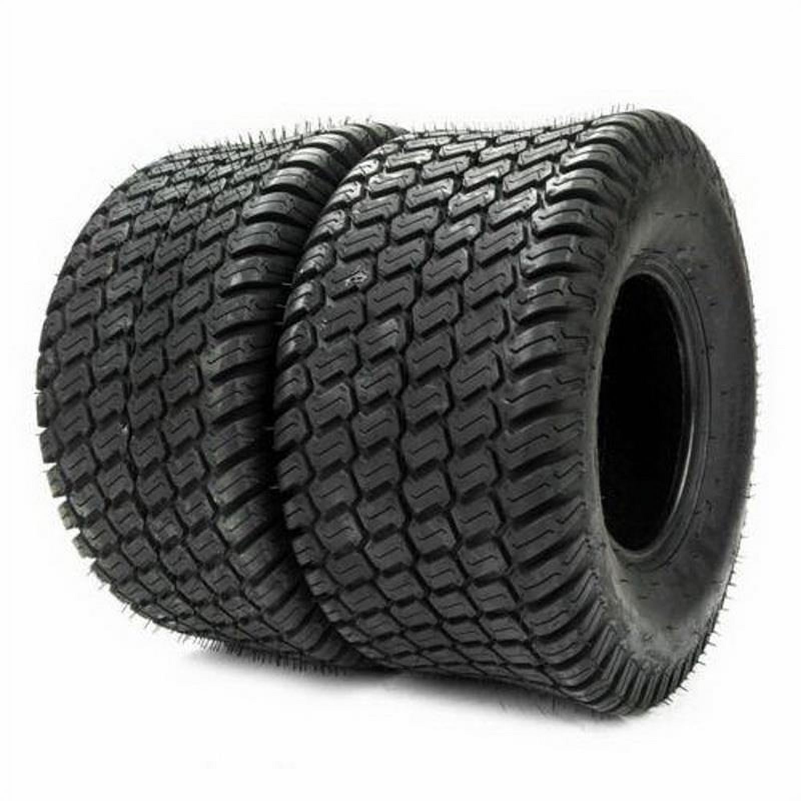 Ktaxon 15x6.00-6 Lawn Mower Turf Tires, Garden Mower Tractor Cart Tires, 4PR Golf Cart Tires, Tubeless, 2 Pack