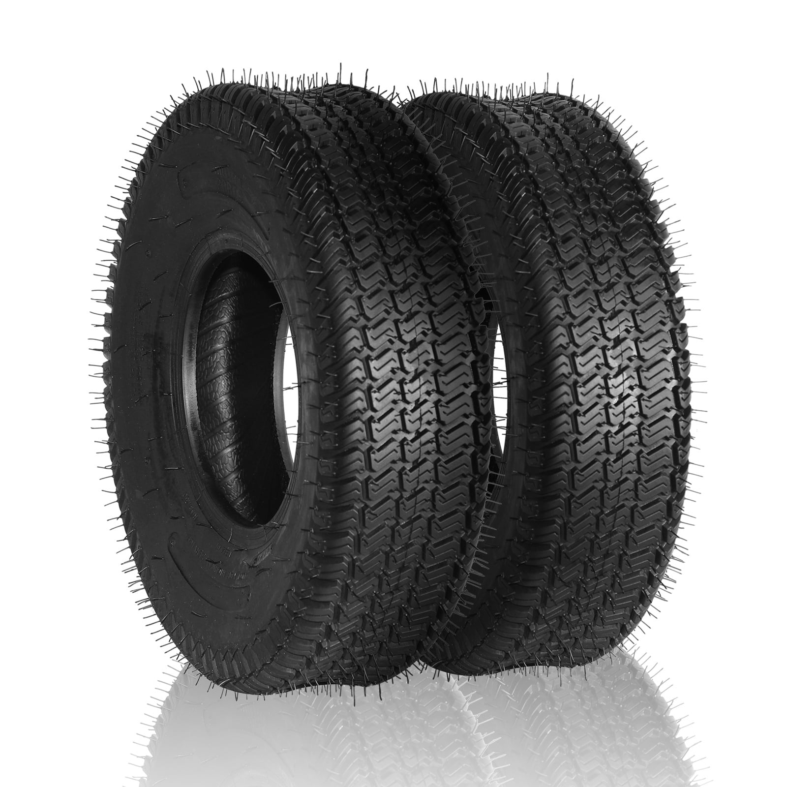 Ktaxon, Tubeless Turf Lawn Mower Tires, 18x6.50-8, 4PR Black - Walmart.com