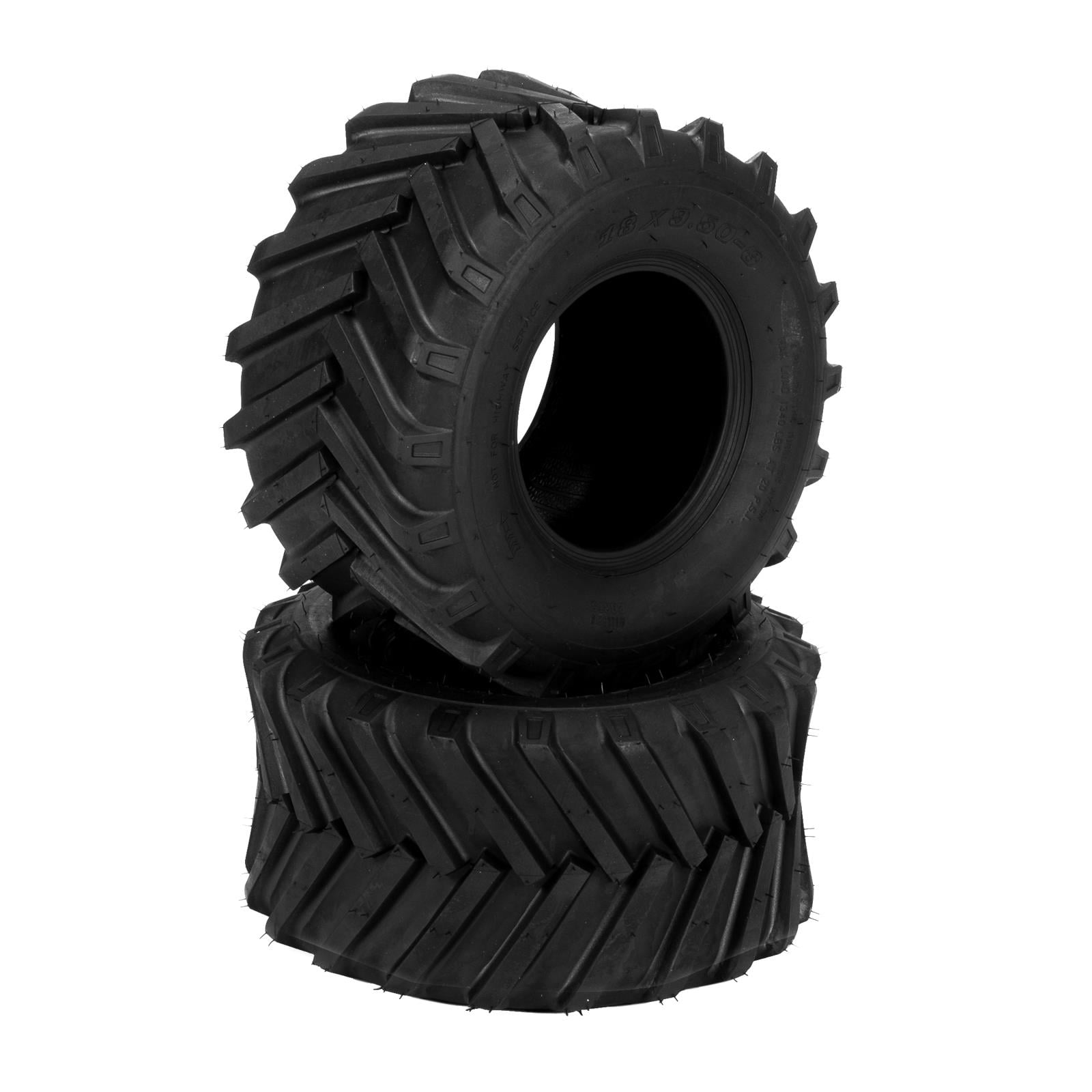 Ktaxon 18x9.50-8 Tubeless Bar Lug Turf Lawn Mower Tires, 2PR Drive Tires for Riding & Zero Turn Mowers, 2 Pack