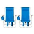 thumbnail image 1 of Ktaxon 2 Pack Backpack Beach Chair Folding Portable Chair Blue Solid Construction Camping Blue, 1 of 7