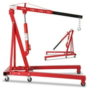 Ktaxon 2 Ton Engine Motor Hoist, 4400 lbs Max Load Outdoor Cherry Picker Crane for Car/SUV/Truck Engines, Red