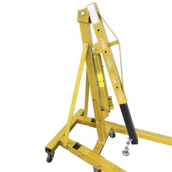 Ktaxon 2 Ton Engine Motor Hoist Shop Crane, Cherry Picker Crane for Car/SUV/Truck Engines, Yellow