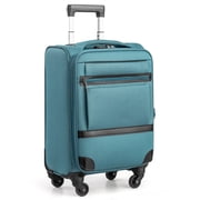 Ktaxon 20" Carry-on Luggage Softside Suitcases Oragnizer Bag with 360° Spinner Wheels Lightweight Travel Suitcase, Peacock Blue