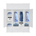 thumbnail image 1 of Ktaxon 20-Cube DIY Closet Cabinets Shelves Storage Organizers W/Doors & 3 Hanging Rods for Books, Toys, Towels,Clothes,White, 1 of 8
