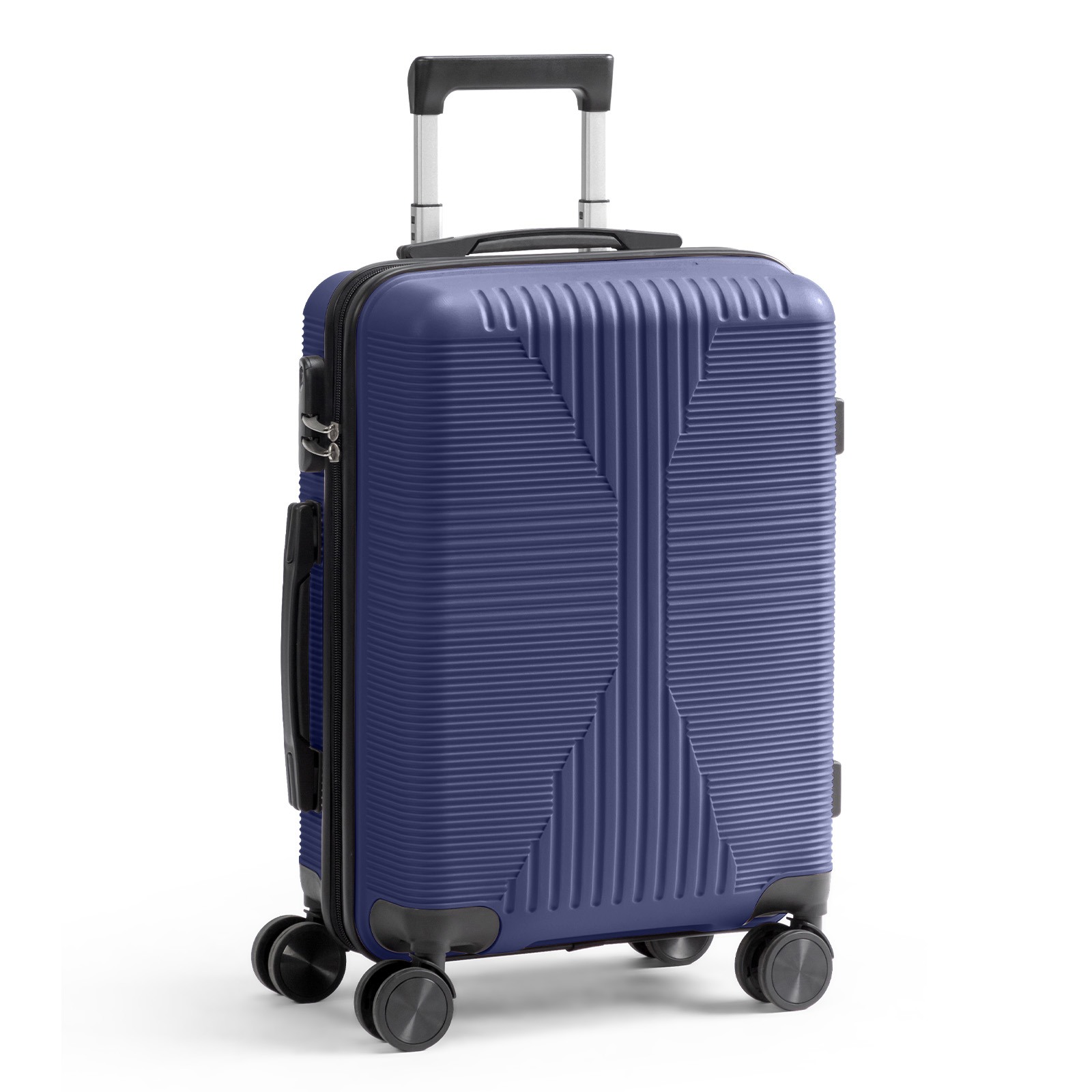 Ktaxon, equipaje de mano de 20 pulgadas, maleta rígida con ruedas giratorias desmontables de 360°, equipaje de viaje ligero irrompible, azul