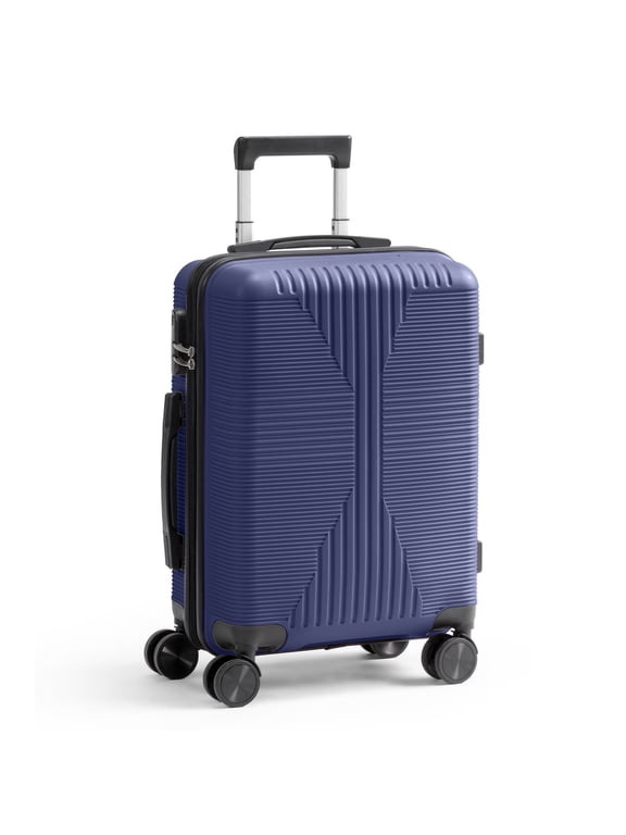 20 Inch Carry-on Luggage Hardside Suitcase with 360° Detachable Spinner Wheels, Lightweight Unbreakable Travel Luggage, Blue