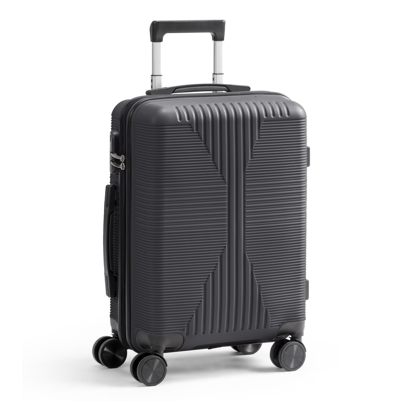 Ktaxon 20 Inch Carry-on Luggage Hardside Suitcase with 360° Spinner Wheels, Lightweight Unbreakable Travel Luggage, Dark Gray