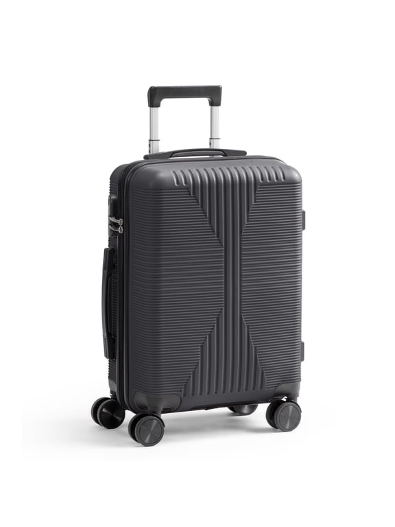 20 Inch Carry-on Luggage Hardside Suitcase with 360° Detachable Spinner Wheels, Lightweight Unbreakable Travel Luggage, Dark Gray