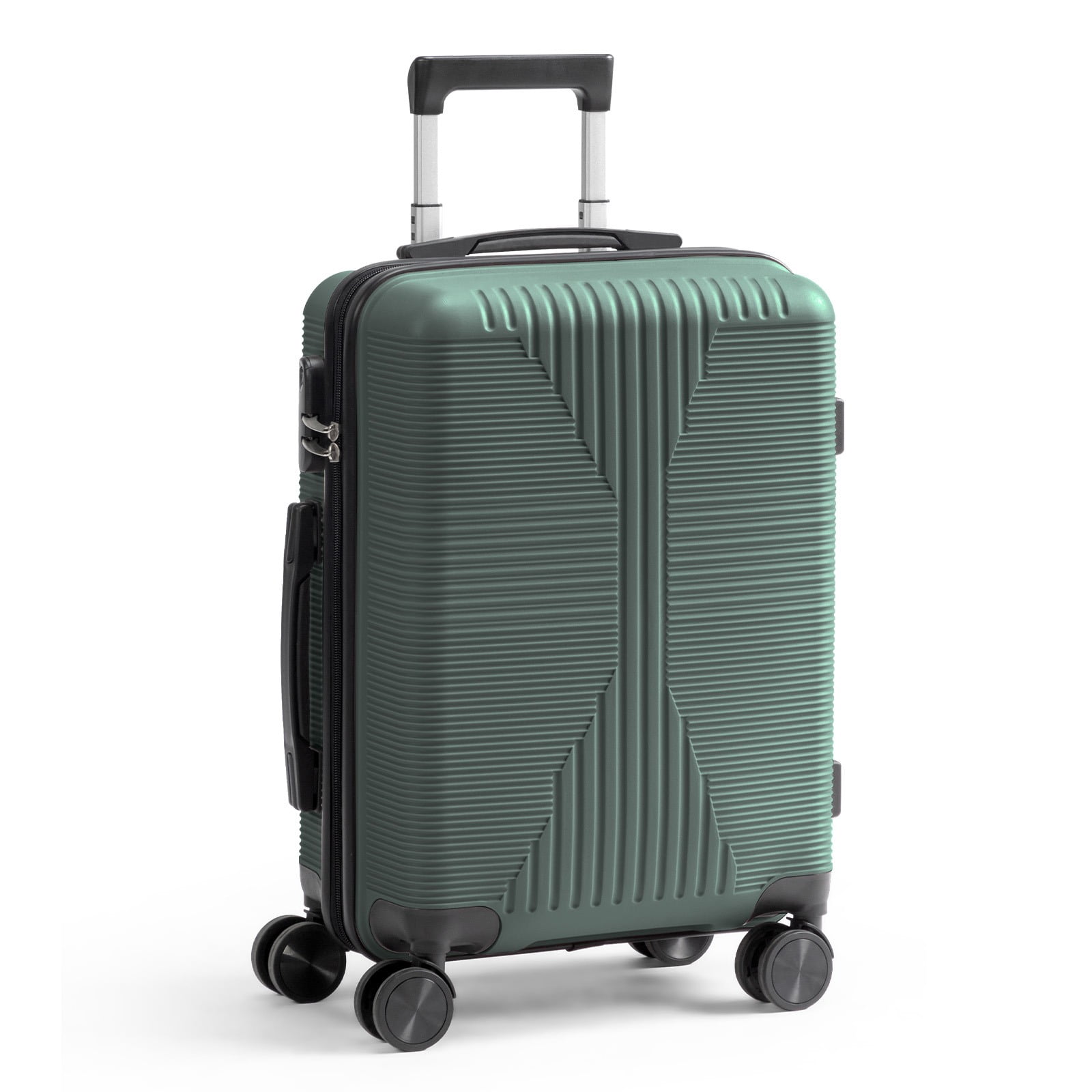 Ktaxon 20 Inch Carry-on Luggage Hardside Suitcase with 360° Spinner Wheels, Lightweight Unbreakable Travel Luggage, Green