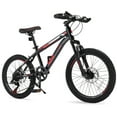 thumbnail image 1 of Ktaxon 20" Mountain Bike, 7 Speed Bike with Disc Brakes, Black, 1 of 8