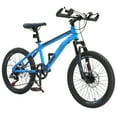 thumbnail image 1 of Ktaxon 20" Mountain Bike, 7 Speed Bike with Disc Brakes, Blue, 1 of 8