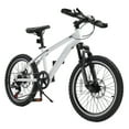 thumbnail image 1 of Ktaxon 20" Mountain Bike, 7 Speed Bike with Disc Brakes, White, 1 of 8