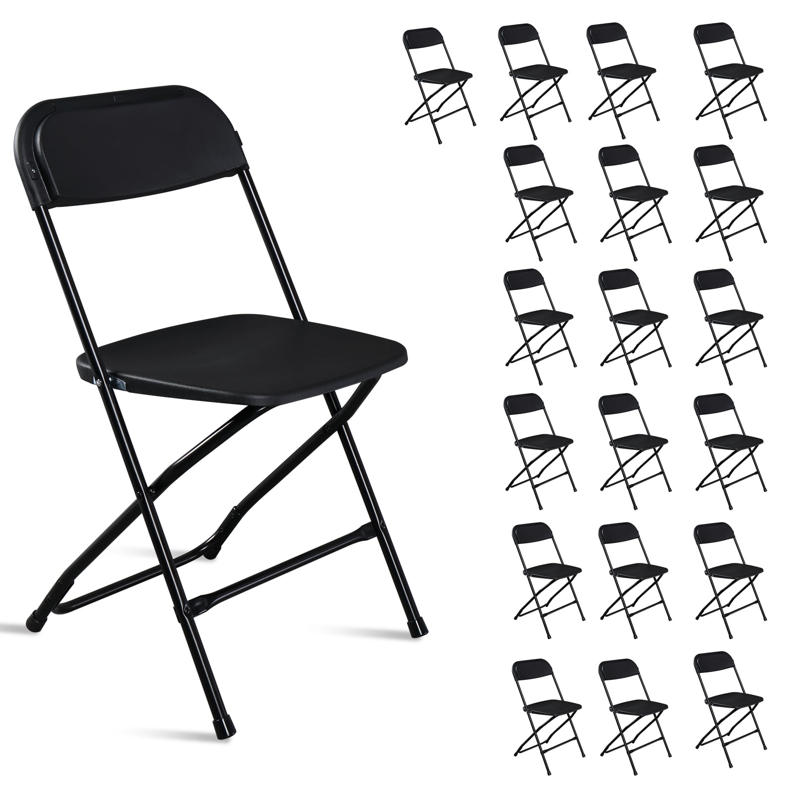 Ktaxon 20 Plastic Folding Chairs for Party Event, Black - Walmart.com