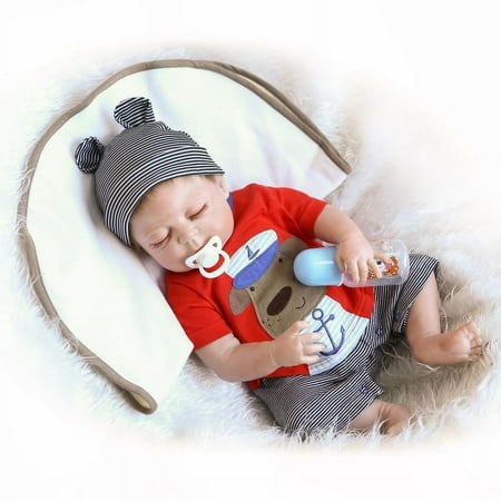 Ktaxon 23" Full Body Silicone Reborn Baby Sleeping Doll Soft Vinyl Lifelike Newborn Boy