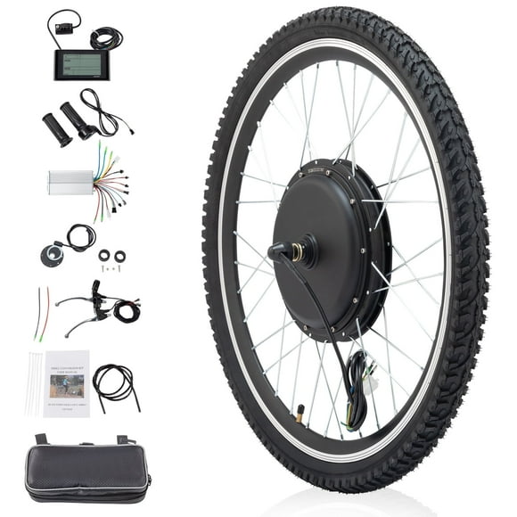 Ktaxon 48V 1000W Electric Bicycle Motor Kit, 24" Front Wheel E-Bike Conversion Kit w/ LCD Display (without Battery)
