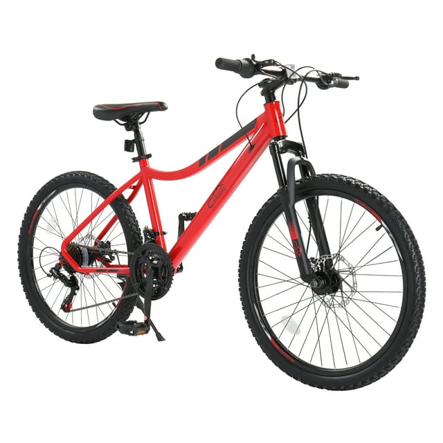 Ktaxon 24" Mountain Bike 21 Speed Red