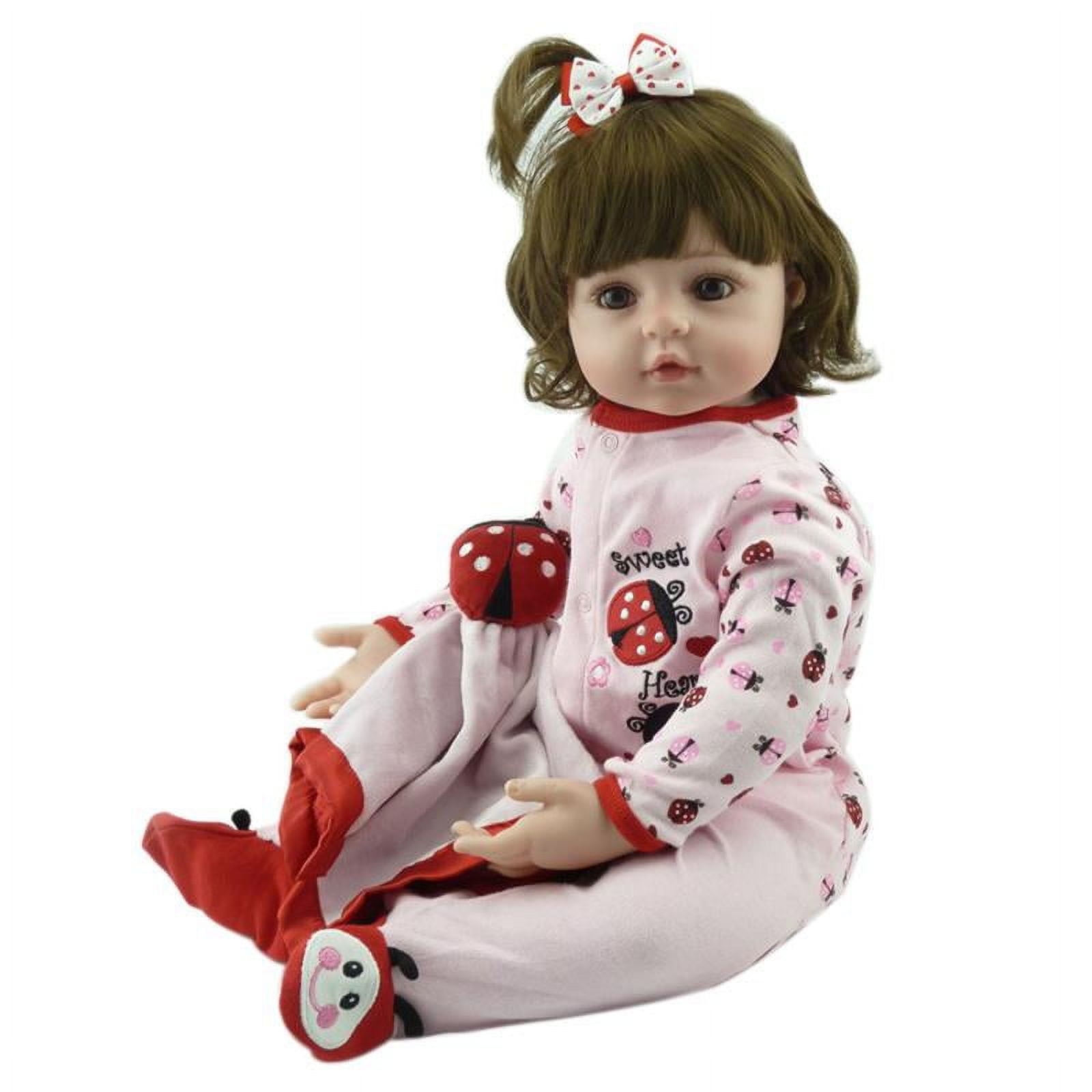 Ktaxon 24 Realistic Reborn Baby Dolls Handmade Silicone Lifelike Newborn  Girl Doll Pink