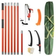 thumbnail image 1 of Ktaxon 24ft Manual Pole Saw Pruner, Extendable Tree Trimmer 6.5-24ft, Steel Blade & Scissors, Fiberglass Poles for Tall Trees, Orange, 1 of 9