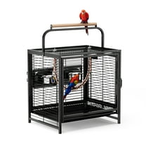 Ktaxon 25.59in Wrought Iron Bird Cage, Portable Travel Carrier with Handle for Small Medium Birds