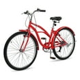 thumbnail image 1 of Ktaxon 26" Beach Cruiser Bike 7-Speed Commuter Bicycle for Mens and Womens, Red, 1 of 8