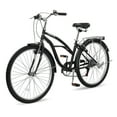 thumbnail image 1 of Ktaxon 26" Commuter Bicycle, 7-Speed Beach Cruiser Bike with Rear Rack, Men and Women Black, 1 of 8