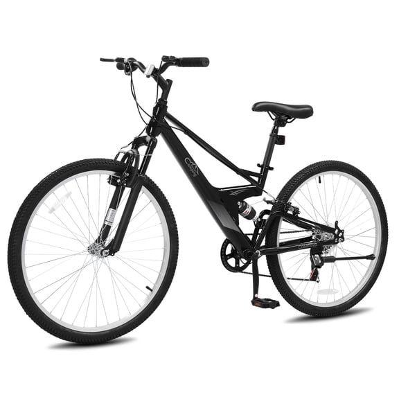 Ktaxon 26 inch 7 Speed Mountain Bike for Adult, Dual Shock Absorbers, Dual V Brake, Black