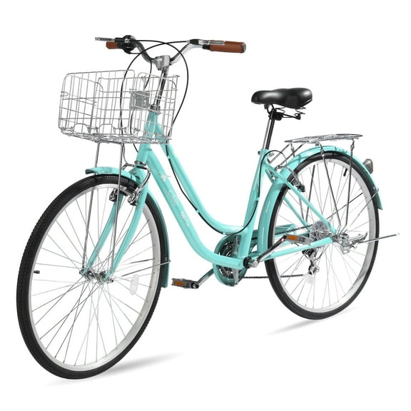 Ktaxon 26in Urban Commuter City Bike, Shimano 7 Speed Adult Road Bicycle, Blue