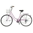 thumbnail image 1 of Ktaxon 26in Urban Commuter City Bike, Shimano 7 Speed Adult Road Bicycle, Pink, 1 of 8