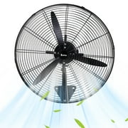 Ktaxon 26inch High Velocity Wall Mount Fan Oscillating,Industrial Fan with 4 Speed Ventilation,100% BLDC Copper Motor,9299CFM,,Heavy Duty Metal Fan for Outdoor, Indoor Use