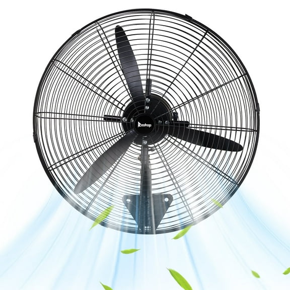 Ktaxon 26inch High Velocity Wall Mount Fan Oscillating,Industrial Fan with 4 Speed Ventilation,100% BLDC Copper Motor,9299CFM,,Heavy Duty Metal Fan for Outdoor, Indoor Use
