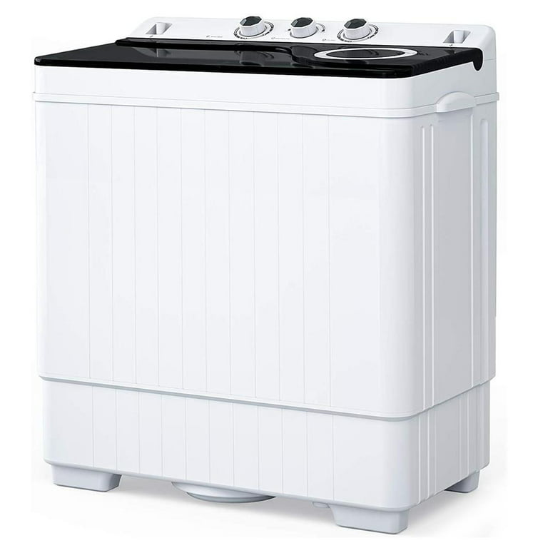 Giantex 26lbs Portable Semi-automatic Twin Tub Washing Machine W/ Drain  Pump 