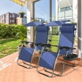 thumbnail image 1 of Ktaxon 2PCS Folding Zero Gravity Reclining Lounge Chairs with Head Canopy Outdoor Beach Patio Yard Blue, 1 of 7