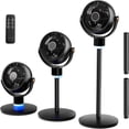 thumbnail image 1 of Ktaxon 40inch Standing Fan for Bedroom, 120°+90°Omni-directional Oscillating Fan, 3-in-1 Pedestal & Tabletop Fan with 3 Speeds, 12H Timer, Remote and Adjustable Height, Air Circulator Fan, Black, 1 of 9