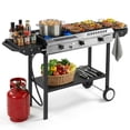 thumbnail image 1 of Ktaxon 3 Burner Propane Stove Gas Cooker with Auto Ignition,Side Shelf,225,000 BTU for Outdoor Cooking, 1 of 9