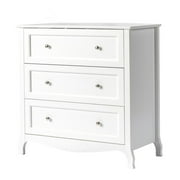 Ktaxon 3 Drawers Dresser Chests for Bedroom, Wood Chset of Drawers,Dressers Organizer for Bedroom, Living Room,Hallway, White