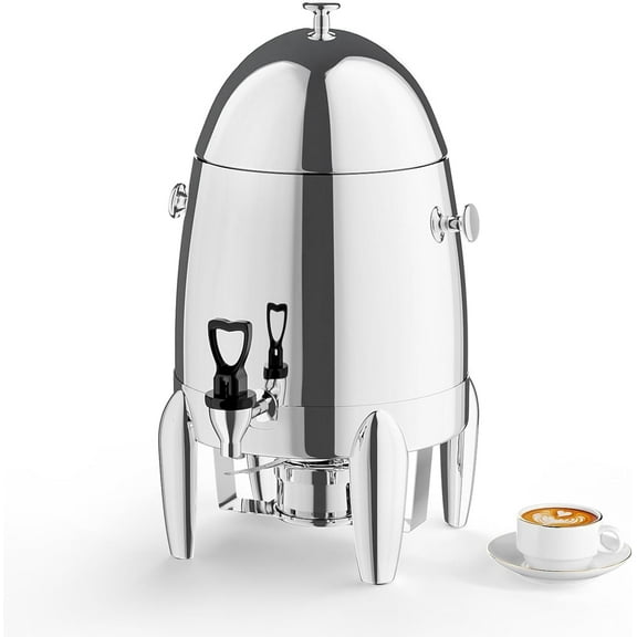 Ktaxon 3 Gallon/12L Beverage Dispenser, Hot & Cold Drinks, Stainless Steel Coffee Chafer Urn with Fuel Holder for Party Catering Buffet Restaurant