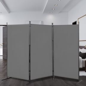 Ktaxon 3 Panel Folding Privacy Screen Portable Divider Folding Partition 6 FT Room Separator Freestanding Wall, Gray