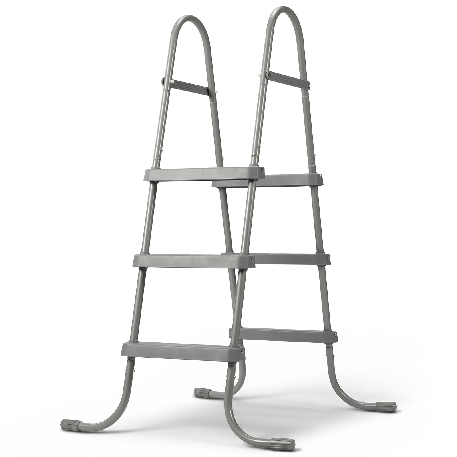Ktaxon 3-Step 43" Steel Above Ground Pool Ladder, Heavy Duty Non-Slip, Gray