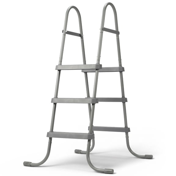 Ktaxon 3-Step 43" Steel Above Ground Pool Ladder, Heavy Duty Non-Slip, Gray