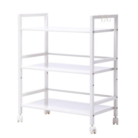 Ktaxon 3-Tier Multi-function Rack Shelves Widen Rolling Kitchen Bathroom Storage Utility Cart