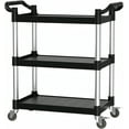 thumbnail image 1 of Ktaxon 3-Tier Plastic Rolling Service Utility Cart with Wheels, Heavy Duty 390lbs Capacity Garage Tool Cart Foodservice Cart for Warehouse Office Home Restaurant Kitchen Office, 1 of 8