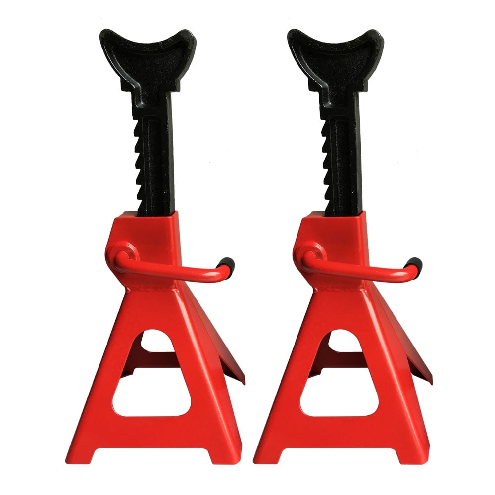 Ktaxon 3 Ton Jack Stands, Set of 2, Locking Lifted Trucks Car Auto RV Trailer Stand, Red